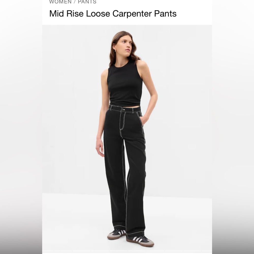 Gap mid-rise loose carpenter pant